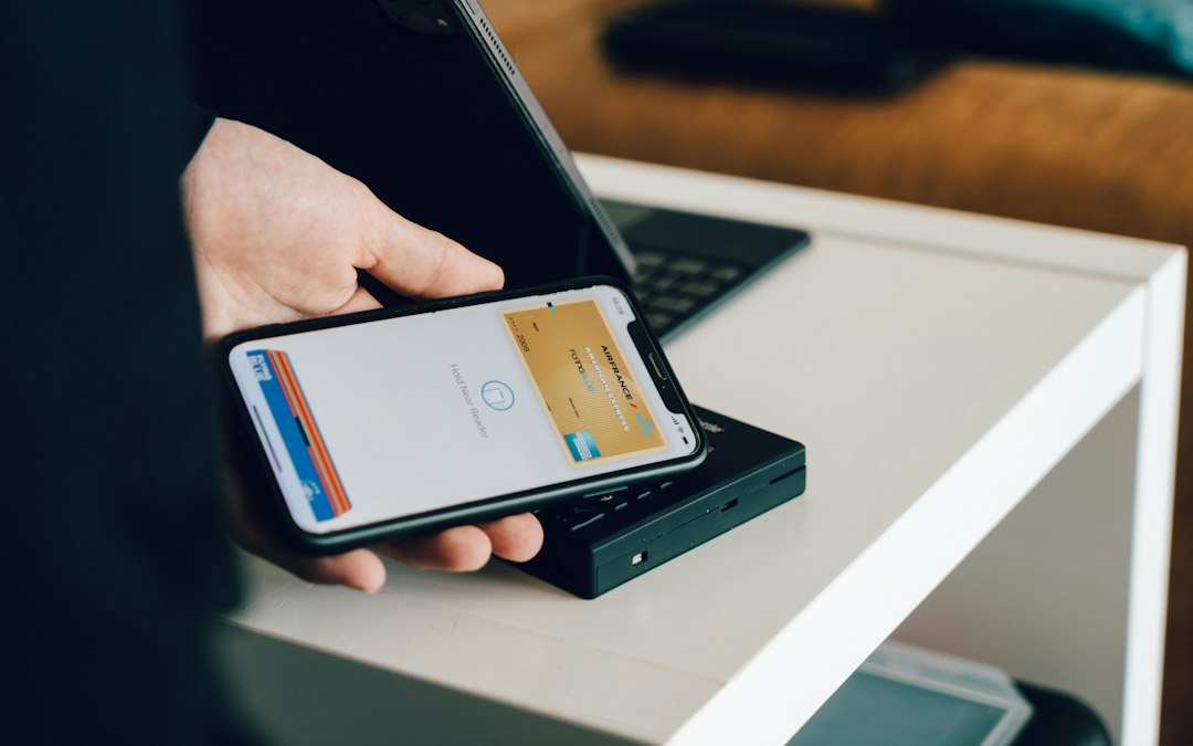 Contactless mobile payment being made with a smartphone Contactless mobile payment being made with a smartphone